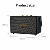 Wireless Outdoor High-fidelity Retro Classic Portable Wood Leather Home Bluetooths Speakers Support USB/AUX Input Play Caixa De