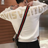 Men's Fashion Luxury Warm Streetwear Sweatshirt Casual Spring Autumn Letters Print Loose O-Neck Y2k Male Long Sleeve Top Clothes