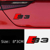 For Audi A3 A4 A5 A6 A7 A8 Metal Trunk Logo S LOGO Sport Retrofit Label Automotive Accessories