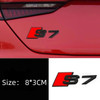 For Audi A3 A4 A5 A6 A7 A8 Metal Trunk Logo S LOGO Sport Retrofit Label Automotive Accessories