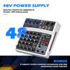 BOMGE Wireless 6 Channel Audio Mixer Portable Mixing Console USB Interface Sound Card With 16 DSP Echo 48V Phantom Power