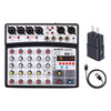 BOMGE Wireless 6 Channel Audio Mixer Portable Mixing Console USB Interface Sound Card With 16 DSP Echo 48V Phantom Power