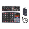 BOMGE Wireless 6 Channel Audio Mixer Portable Mixing Console USB Interface Sound Card With 16 DSP Echo 48V Phantom Power