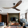 Large Size Wood DC Ceiling Fan 70 88inch 85-265V Industrial Fans No Light With Remote Control Wood Fans For Home Ventilador Tech