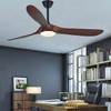 Large Size Wood DC Ceiling Fan 70 88inch 85-265V Industrial Fans No Light With Remote Control Wood Fans For Home Ventilador Tech