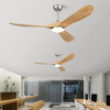 Large Size Wood DC Ceiling Fan 70 88inch 85-265V Industrial Fans No Light With Remote Control Wood Fans For Home Ventilador Tech