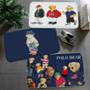 Cute Teddy Bear Happy P-Polos Sport Door Mat Anti-slip Absorb Water Long Strip Cushion Bedroon Mat Bedside Mats