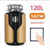 560W Food Waste Disposer 1200ml Capacity Food Crusher Stainless Steel Grinder Kitchen Appliances Garbage Disposal Material