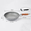 Durable Stone Frying Wok Pan Non-stick Ceramic Pot Induction Fryer Steak Cooking Gas Stove Skillet Cookware Tool for Kitchen Set
