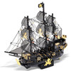 Piececool 3D Metal Puzzles The Black Pearl Jigsaw Assembly Model Kits Diy Pirate Ship for Adult Birthday Gifts for Teens