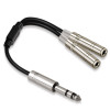 2Pcs 6.35Mm 1/4 Inch Stereo Jack Splitter Cable Adapter Lead Plug To Double 6.35Mm Sockets