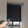 Smart Matters Black Roller Shades Cordless Motorized Blinds Shutters Voice Control Alexa Google Home Compatible for Bedroom