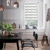 Decopedia Custom Made Zebra Blinds for Windows Motorized Roller Blinds Blackout Day and Night Window Blinds for Sliding Door