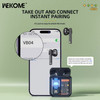 WEKOME Retro Game Style Wireless Bluetooth 5.3 Earbuds Dual-Mic ENC Earphone Support Game and Music Mode for iPhone and Android