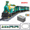 KAZI HIGH-TECH Battery Powered Electric Classic Train City Rail motor Building Blocks Bricks Boys Toys For kids
