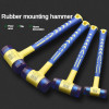 1 double headed installation hammer, 25mm to 45mm rubber hammer with rubber handle, detachable insulated installation hammer