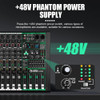 Professional Audio Mixer DGNOG GT08S 8 Channel Sound Board Console DJ Mixing System 99 DSP Sound Table for Stage Party Studio