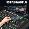 DGNOG GT80S 8 Mono Channel Audio Mixer 99 Effect 7 Band EQ 48V DJ Mixing Console USB Recording Bluetooth Sound Table for stage