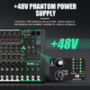 DGNOG GT80S 8 Mono Channel Audio Mixer 99 Effect 7 Band EQ 48V DJ Mixing Console USB Recording Bluetooth Sound Table for stage