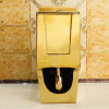 New Bathroom Golden Design Water Closet Ceramic One Piece Floor mounted Indoor Gold Plated Toilet