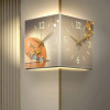 Modern and Minimalist Double Sided Corner Clock for Living Room and Home Use. New 2023 High Appearance Restaurant Wall Clock