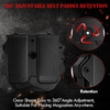 MAGORUI Double Mag Holder, Universal Mag Holder for 9mm 10mm .40 .45 Single & Double Stack Mag Pouch