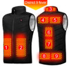 Intelligent Heated Vest Men Women USB Electric Winter Heated Jacket 9 Areas Zone for Outdoor Hunting for Sports Hiking Oversized