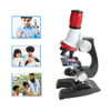 Microscope Kit Lab LED 100X-400X-1200X Home School Science Educational Toy Gift Refined Biological For Kids