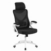 Desk Office Chair with Adjustable Padded Headrest Mesh Back Silent Castors