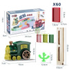 Kids Domino Train Car Set Sound Light Automatic Laying Domino Brick Colorful Dominoes Blocks Game Educational DIY Toy Gift