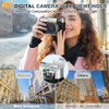 4K Digital Camera with Viewfinder Flash & Dial, 48MP Digital Camera for Photography and Video Autofocus Anti-Shake, 32G Card