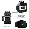 Pracmanu Mini Laser Level 12 Lines 3D level Self-Leveling 360° Horizontal and Vertical Cross Green Laser Beam Lines