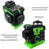 Pracmanu 12 Lines 3D Green Laser Level 360°Auto Self-Leveling Horizontal and Vertical Cross Lines Laser Level with 1/2 Batteries