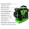 Pracmanu 12 Lines 3D Green Laser Level 360°Auto Self-Leveling Horizontal and Vertical Cross Lines Laser Level with 1/2 Batteries