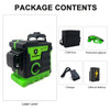Pracmanu 12 Lines 3D Green Laser Level 360°Auto Self-Leveling Horizontal and Vertical Cross Lines Laser Level with 1/2 Batteries
