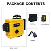 Pracmanu 12 Lines 3D Green Laser Level 360°Auto Self-Leveling Horizontal and Vertical Cross Lines Laser Level with 1/2 Batteries