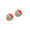 EVA Rainbow Cat Toys Ball Interactive Cat Dog Play Chewing Rattle Scratch EVA Ball Training Balls Pet Toys Supplies