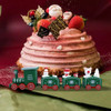 Merry Christmas Train Ornament Christmas Decoration Cake Decor for Home Festival Theme Christmas Birthday Party Decoration