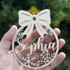 Personalized Different Names , Christmas Snowflake Ball Decorations for Home - Laser Engraved name place card,Christmas decor