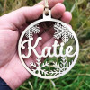 Personalized Different Names , Christmas Snowflake Ball Decorations for Home - Laser Engraved name place card,Christmas decor