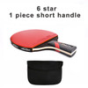 Professional Tennis Table Racket Short Long Handle Carbon Blade Rubber With Double Face Pimples In Ping Pong Rackets With Case