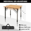 60*50cm Folding Camping Bamboo Table Height Adjusted  Support 80KG Outdoor Tables Portable Barbecue Desk Furniture for Picnic 60*50cm Folding Camping Bamboo Table Height Adjusted  Support 80KG Outdoor Tables Portable Barbecue Desk Furniture for Picnic