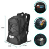 Basketball Backpack Large Sport Bag with Separate Ball holder Shoes compartment for Basketball Soccer Volleyball Swim Gym Travel