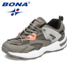 BONA 2022 New Designers Classics Running Shoes Breathable Comfortable Sneakers Men Tennis Trainers Casual Sport Shoes Mansculino