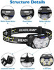 USB Rechageable Motion Sensor Headlight 9 Led Strong Light Headlamp Portable Fishing Camping Outdoor Head Lamp Work Flashlight