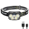 USB Rechageable Motion Sensor Headlight 9 Led Strong Light Headlamp Portable Fishing Camping Outdoor Head Lamp Work Flashlight