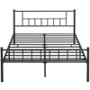 Metal Full Bed with Headboard and Footboard, Black Queen Bed Frame  Furniture Bedroom