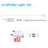 EU Plug 220V 1 Set night light with motion sensor Wardrobe Cabinet Lamp Kitchen LED Light Bar Hand Sweep