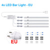 EU Plug 220V 1 Set night light with motion sensor Wardrobe Cabinet Lamp Kitchen LED Light Bar Hand Sweep