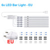 EU Plug 220V 1 Set night light with motion sensor Wardrobe Cabinet Lamp Kitchen LED Light Bar Hand Sweep